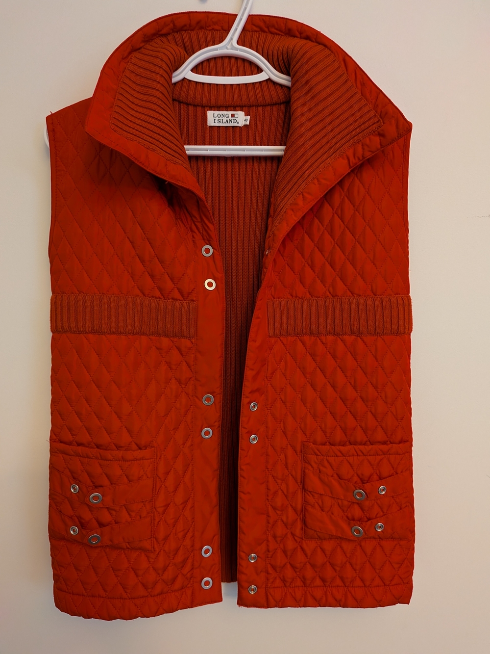Long Island Quilted Red Vest